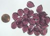 25 18x13mm Amethyst Leaves